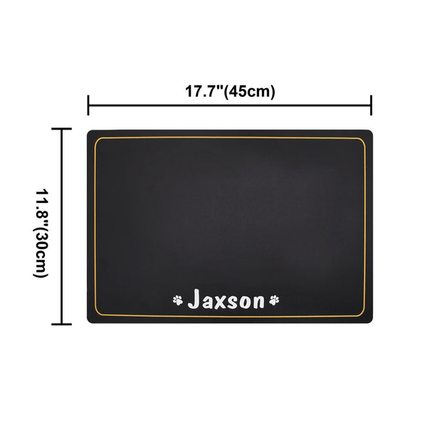 Load image into Gallery viewer, Gold Border Pet Place Mat - Personalised