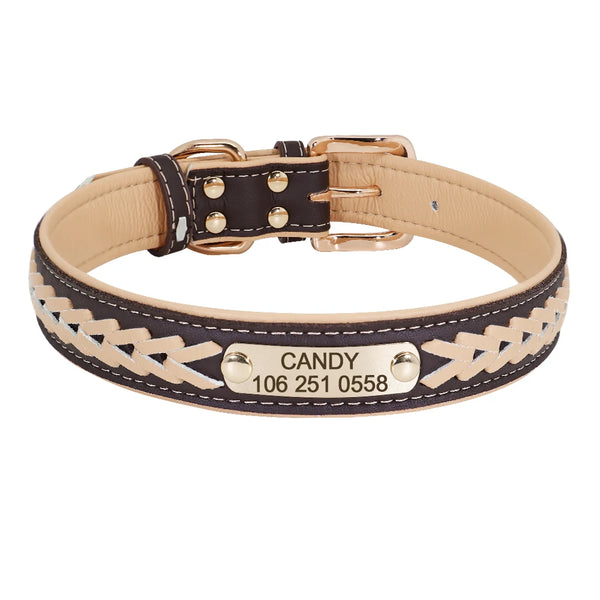 Load image into Gallery viewer, Colour Plait Gold - Personalised Collar