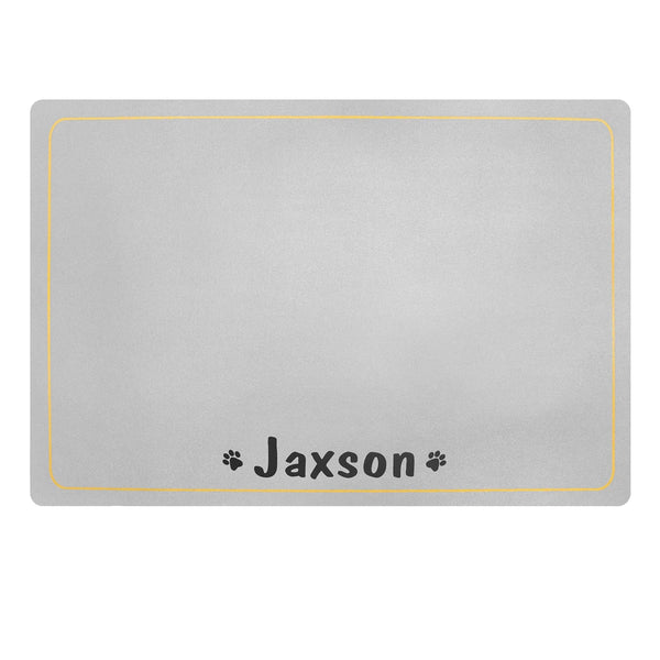 Load image into Gallery viewer, Gold Border Pet Place Mat - Personalised