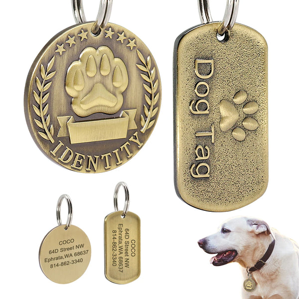 Load image into Gallery viewer, Brushed Pawz Pet Tag - Personalised Engraving