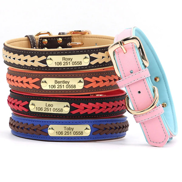 Load image into Gallery viewer, Colour Plait Gold - Personalised Collar