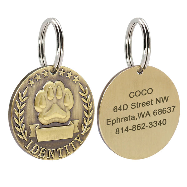 Load image into Gallery viewer, Brushed Pawz Pet Tag - Personalised Engraving