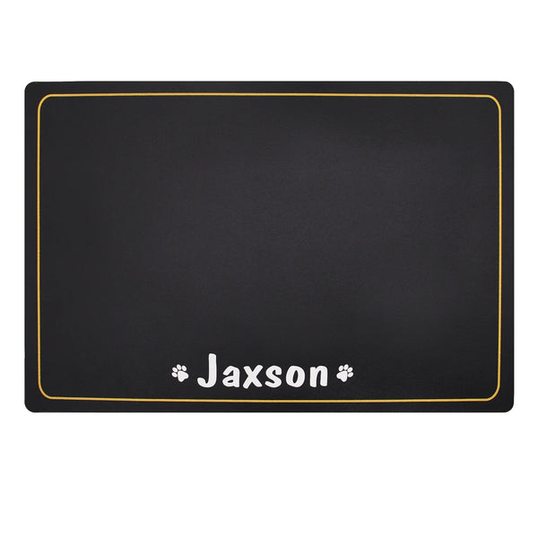 Load image into Gallery viewer, Gold Border Pet Place Mat - Personalised