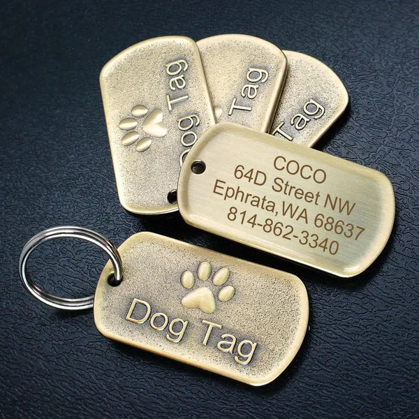 Load image into Gallery viewer, Brushed Pawz Pet Tag - Personalised Engraving