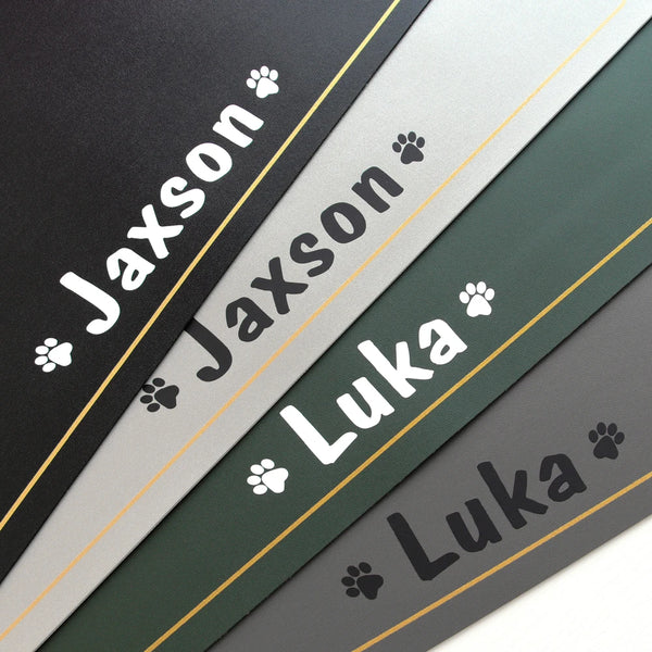 Load image into Gallery viewer, Gold Border Pet Place Mat - Personalised