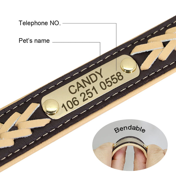 Load image into Gallery viewer, Colour Plait Gold - Personalised Collar