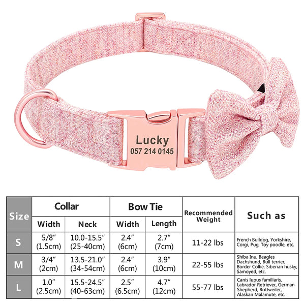 Load image into Gallery viewer, Houndstooth Bow Tie - Personalised Collar