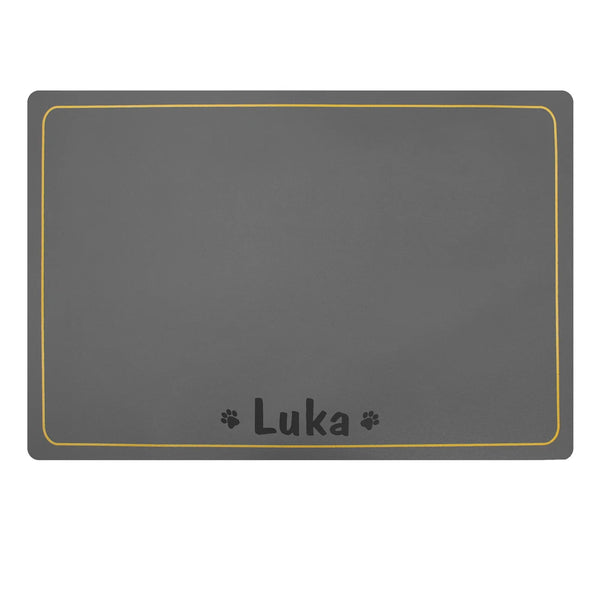 Load image into Gallery viewer, Gold Border Pet Place Mat - Personalised