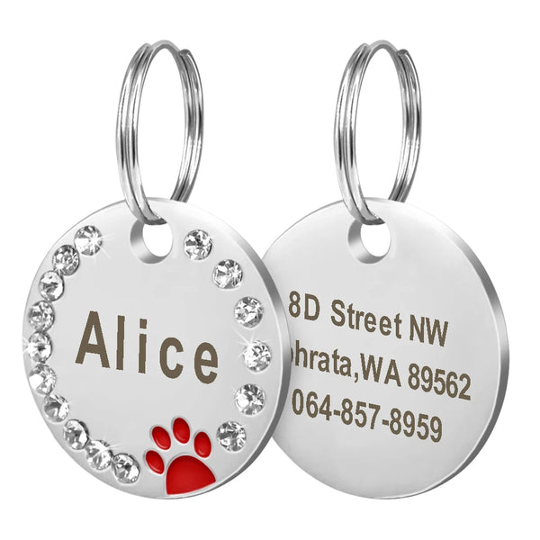 Load image into Gallery viewer, Colour Paw Pet Tag - Personalised Engraving