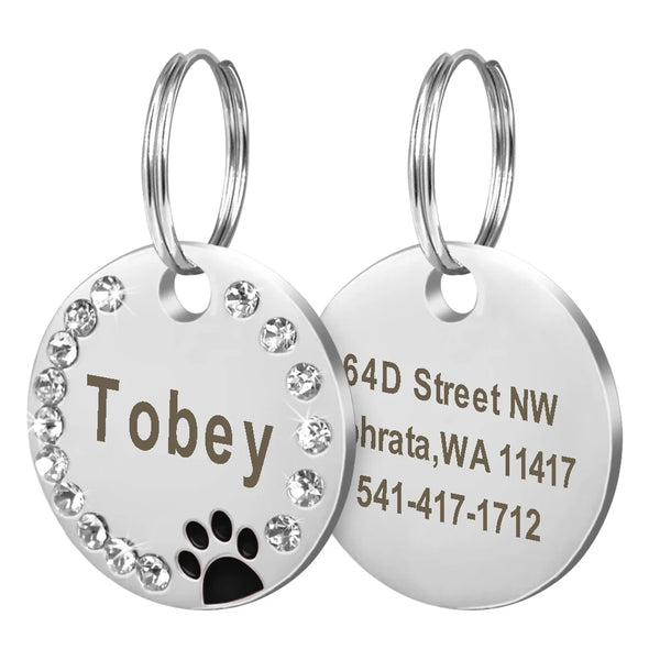 Load image into Gallery viewer, Colour Paw Pet Tag - Personalised Engraving