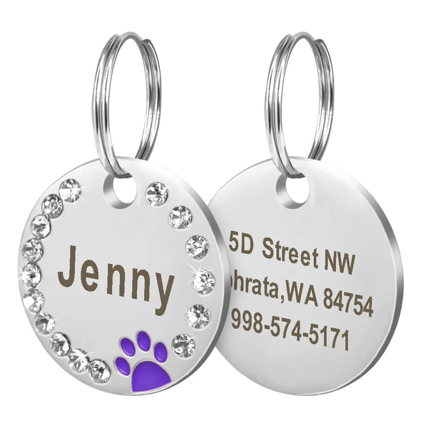 Load image into Gallery viewer, Colour Paw Pet Tag - Personalised Engraving