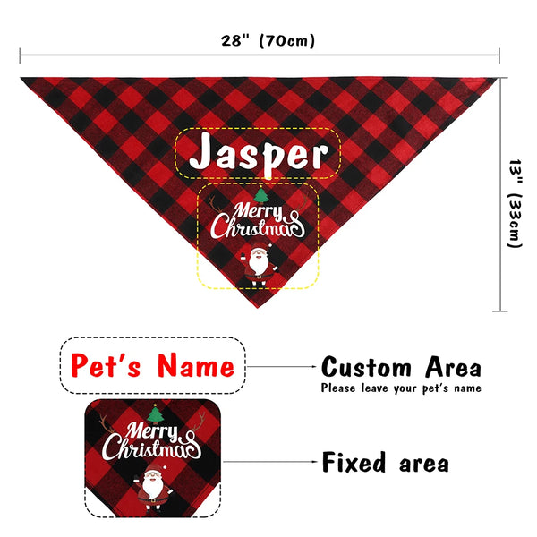 Load image into Gallery viewer, Festive Tartan - Personalised Bandana