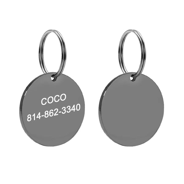 Load image into Gallery viewer, Classy Plain Jane Round Pet Tag - Personalised Engraving