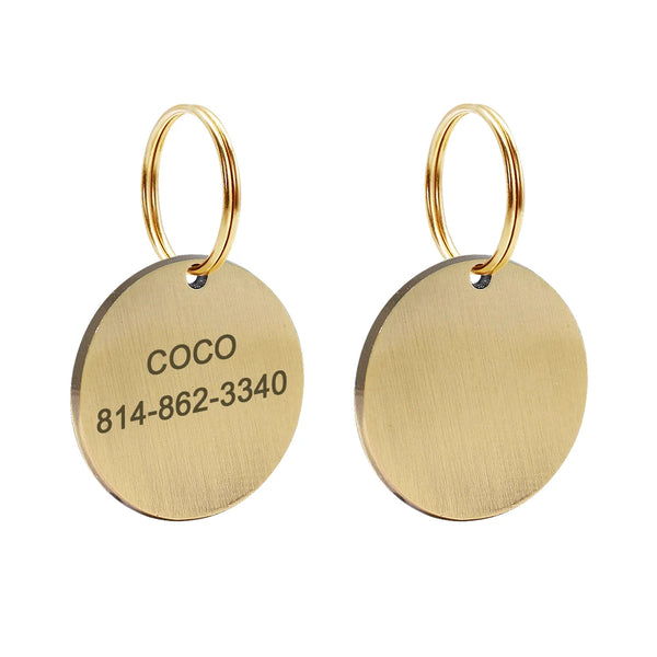 Load image into Gallery viewer, Classy Plain Jane Round Pet Tag - Personalised Engraving