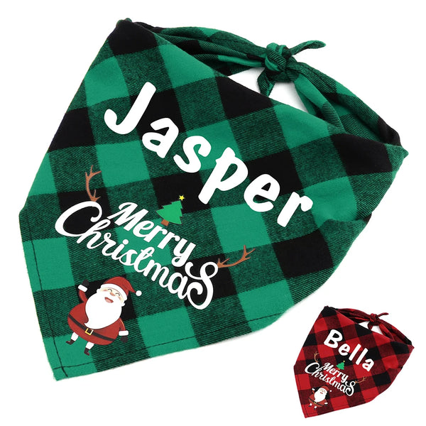Load image into Gallery viewer, Festive Tartan - Personalised Bandana