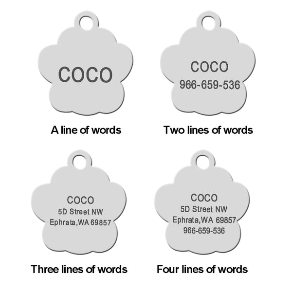 Load image into Gallery viewer, Glitter Paw Rhinestone Pet Tag - Personalised Engraving