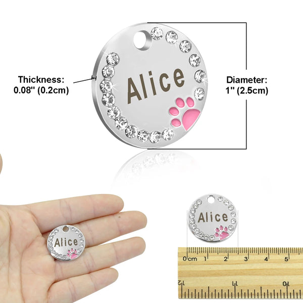 Load image into Gallery viewer, Colour Paw Pet Tag - Personalised Engraving