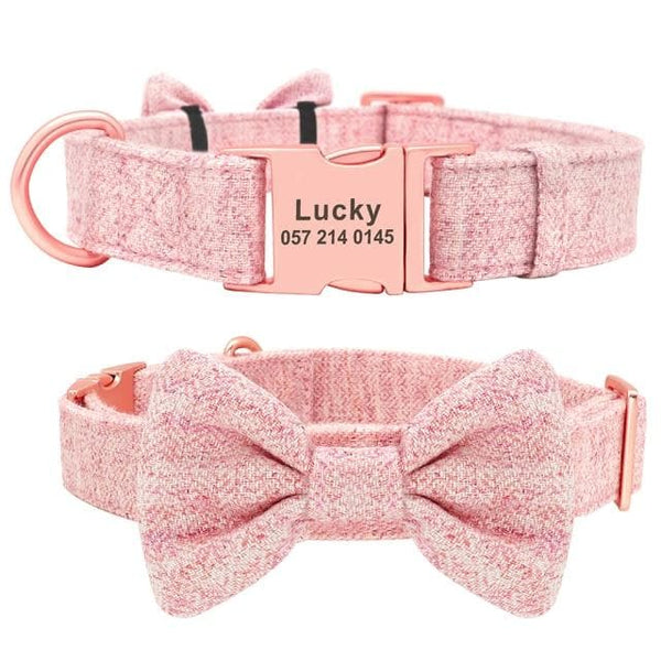 Load image into Gallery viewer, Houndstooth Bow Tie - Personalised Collar