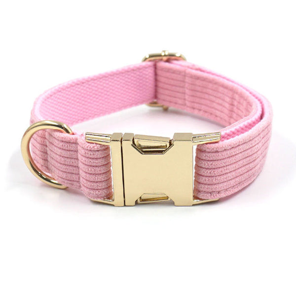 Load image into Gallery viewer, Corduroy Crush Baby Pink - Leash, Poop Bag Holder & Personalised Collar