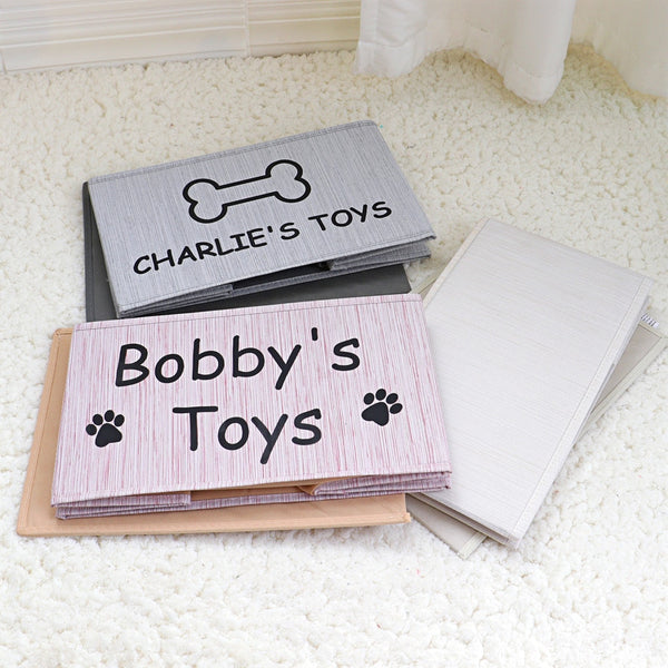 Load image into Gallery viewer, Paw Bone Toy Storage Box - Personalised Name