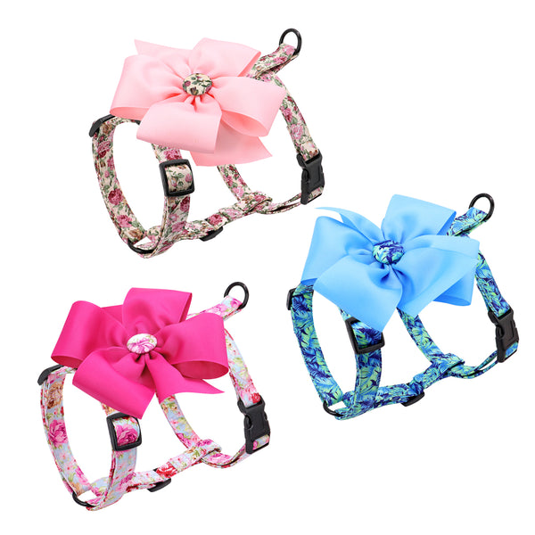 Load image into Gallery viewer, Spring Floral Bow Harness