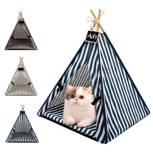 Load image into Gallery viewer, Tee Pee Tent Pet Bed
