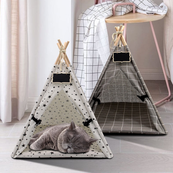 Load image into Gallery viewer, Tee Pee Tent Pet Bed