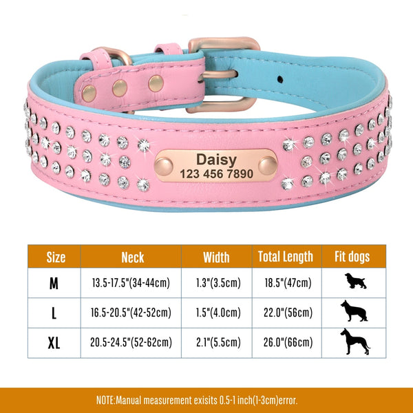 Load image into Gallery viewer, Lush Diamonds Leather - Personalised Collar