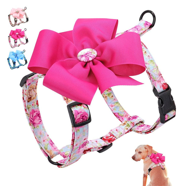Load image into Gallery viewer, Spring Floral Bow Harness