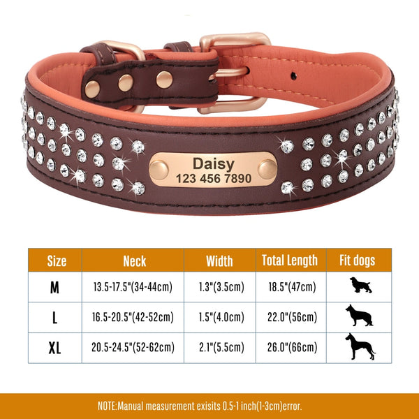 Load image into Gallery viewer, Lush Diamonds Leather - Personalised Collar