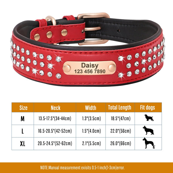 Load image into Gallery viewer, Lush Diamonds Leather - Personalised Collar