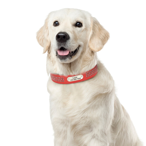 Load image into Gallery viewer, Sparkle Diamond Leather - Personalised Collar