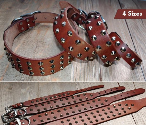 Load image into Gallery viewer, Leather Rivet Collar