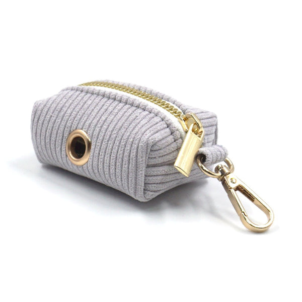 Load image into Gallery viewer, Corduroy Crush Slate - Leash, Poop Bag Holder & Personalised Collar