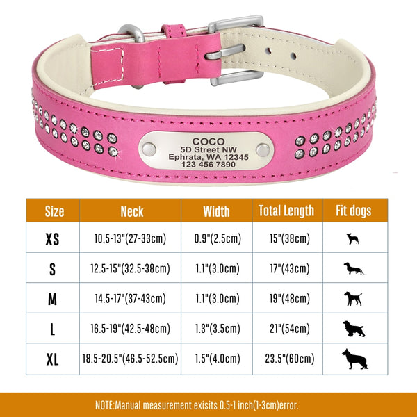 Load image into Gallery viewer, Sparkle Diamond Leather - Personalised Collar