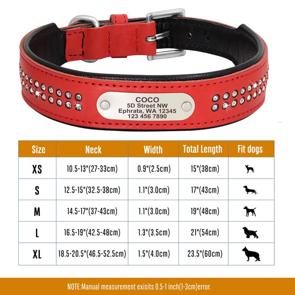 Load image into Gallery viewer, Sparkle Diamond Leather - Personalised Collar