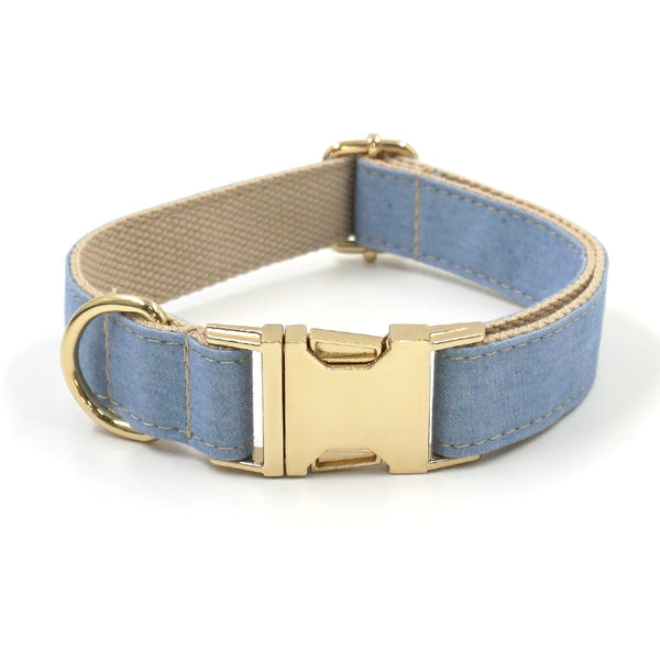 Load image into Gallery viewer, Denim Crush - Leash, Poop Bag Holder & Personalised Collar