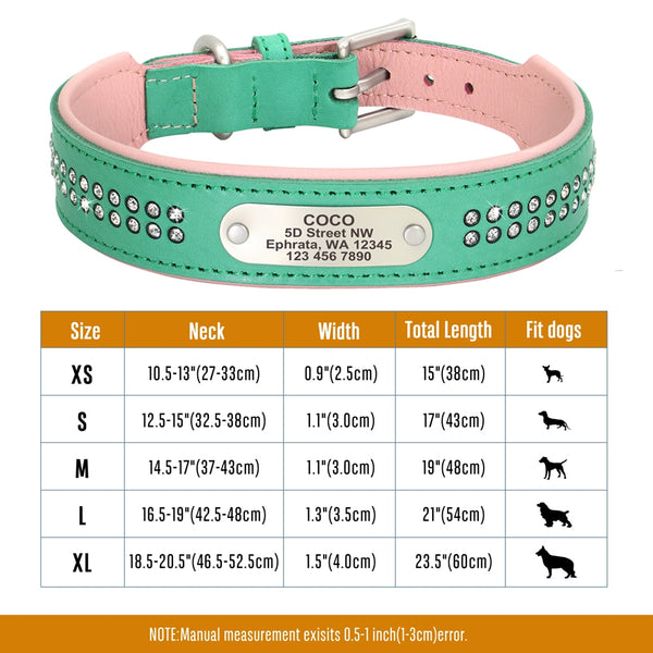 Load image into Gallery viewer, Sparkle Diamond Leather - Personalised Collar