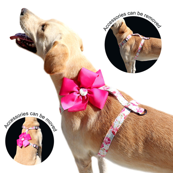 Load image into Gallery viewer, Spring Floral Bow Harness