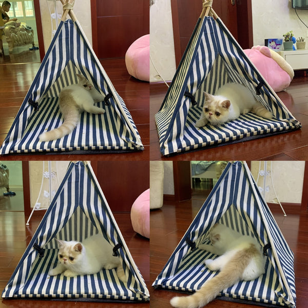 Load image into Gallery viewer, Tee Pee Tent Pet Bed