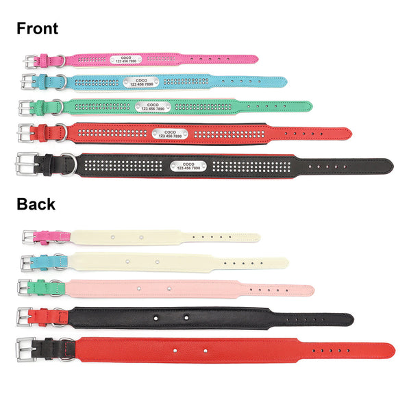 Load image into Gallery viewer, Lush Diamonds Leather - Personalised Collar