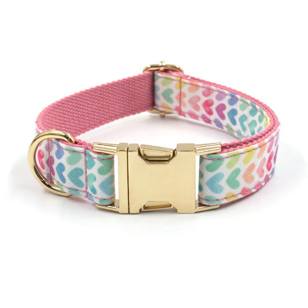 Load image into Gallery viewer, Watercolour Love Pink - Leash, Poop Bag Holder & Personalised Collar