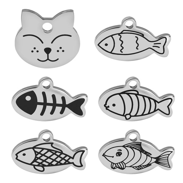 Load image into Gallery viewer, Cat Fish Pet Tag - Personalised Engraving
