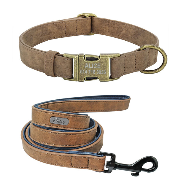 Load image into Gallery viewer, Vintage Bronze - 2 Piece Set - Leash & Personalised Collar