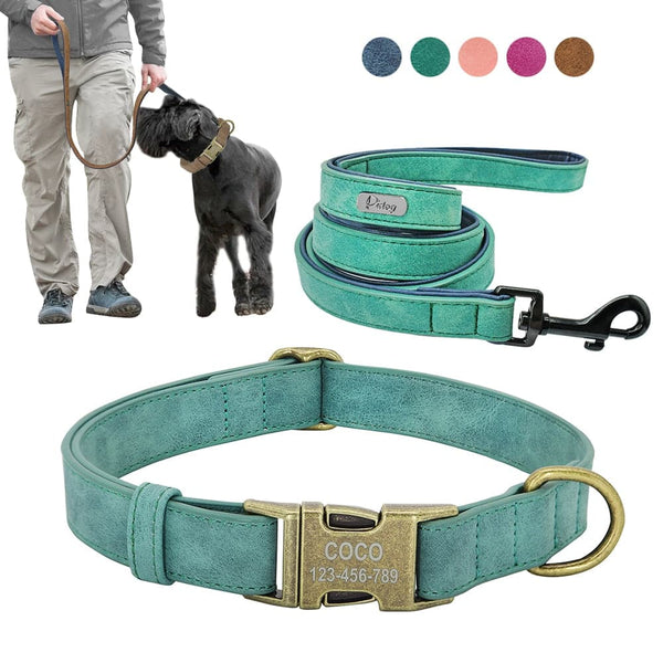 Load image into Gallery viewer, Vintage Bronze - 2 Piece Set - Leash & Personalised Collar