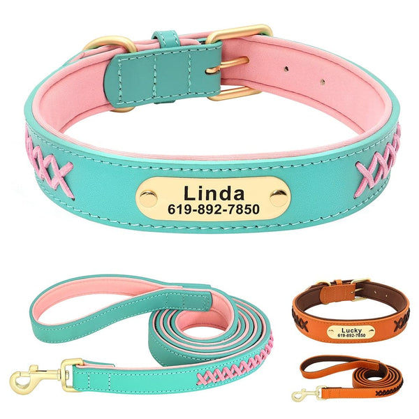 Load image into Gallery viewer, Colour Plait Gold Limited - 2 Piece Set - Leash & Personalised Collar