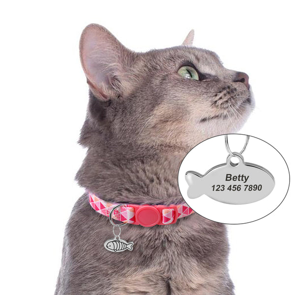 Load image into Gallery viewer, Cat Fish Pet Tag - Personalised Engraving