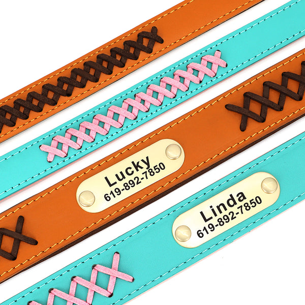 Load image into Gallery viewer, Colour Plait Gold Limited - 2 Piece Set - Leash & Personalised Collar