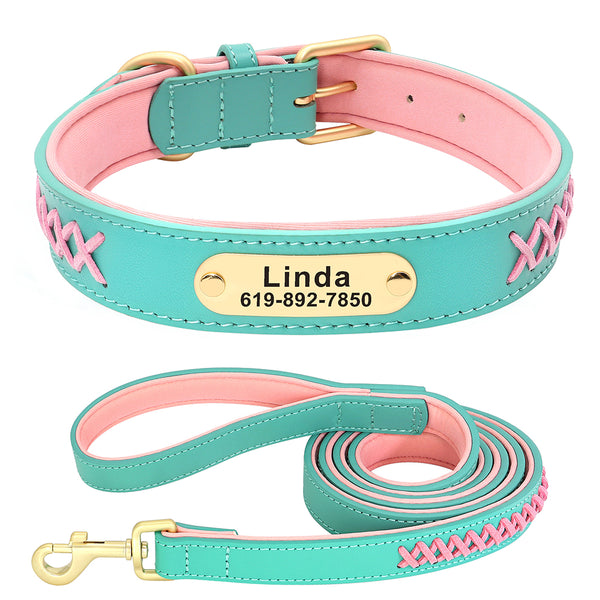 Load image into Gallery viewer, Colour Plait Gold Limited - 2 Piece Set - Leash & Personalised Collar