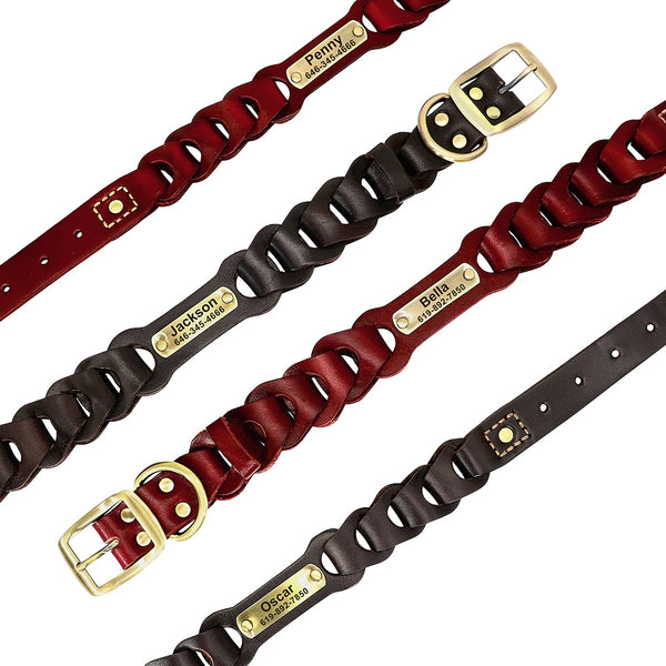 Load image into Gallery viewer, Leather Link - Personalised Collar